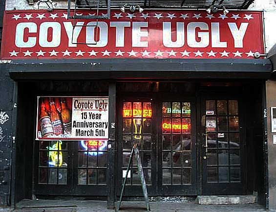 Coyote Ugly Saloon at 153 1st Avenue between East 9th and 10th Street in Ne...